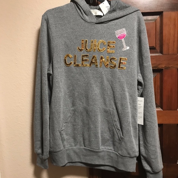 Bow Drape Tops New Bow Drape Juice Cleanse Hoodie Poshmark